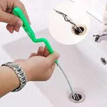 Abbasali Plastic Grip 5M Snake Spring Pipe Rod Sink Drain Cleaner Wire And Toilet Plunger With Wooden Handle