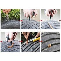 Abbasali Car Breakdown/Emergency Spare Type Kit With 2 Tonne Scissor Jack, Extendable Wheel Brace Socket Wrench Tyre Repair Kit For Van Suv Truck And Tyre Repairing Tool Kit