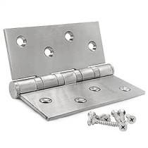 Abbasali Diamond Brushed Stainless Steel Door Hinges, 4 x 3 x 3, Gold