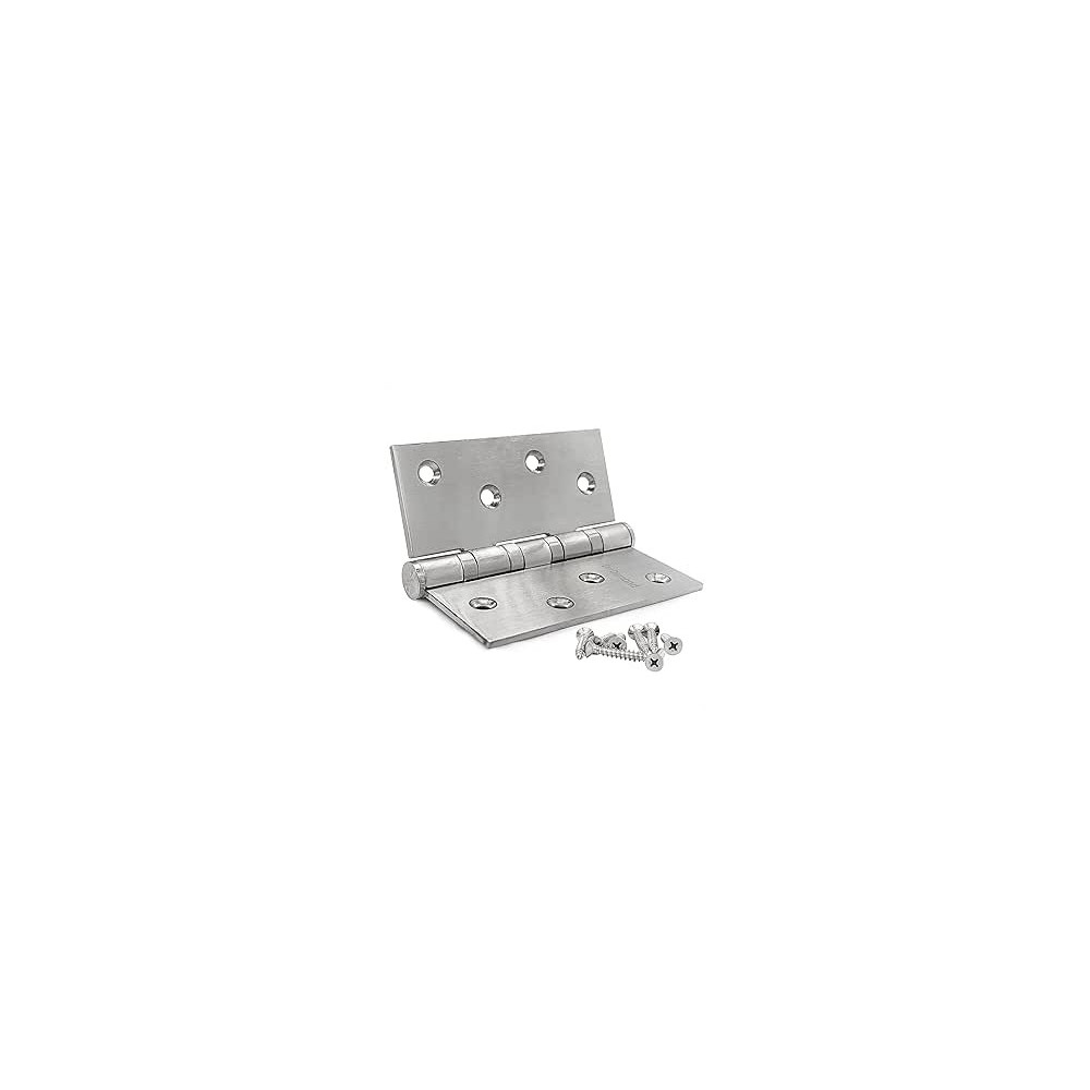 Abbasali Diamond Brushed Stainless Steel Door Hinges, 4 x 3 x 3, Gold