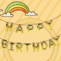 Abbasali Happy Birthday Letter Balloon Set