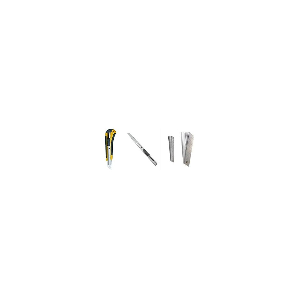 Abbasali Differnet Sizes Of Knife With 10Pcs For Cutting And Carving Papers, Plastic, Leather, Fabric Etc