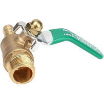 Abbasali Brass Ball Valve M 1/4 Inch, Threaded, Gold