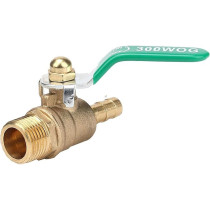 Abbasali Brass Ball Valve M 1/4 Inch, Threaded, Gold