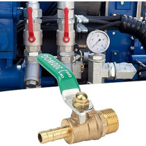 Abbasali Brass Ball Valve M 1/4 Inch, Threaded, Gold