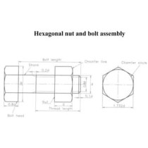 Abbasali Gi Bolt With Nut And Washer, Pack Of 20 Pcs, 6 x 75mm