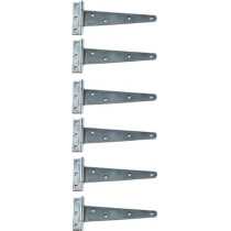 Abbasali 8 Inch Zinc Plated Steel T-Hinges