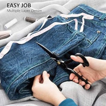 Abbasali Professional 10 Inch Heavy Duty Scissors For Leather Sewing Shears For Tailoring Industrial Strength High Carbon Steel Tailor Shears With Measuring Tape For Cloth