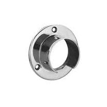 Abbasali Heavy Duty Stainless Steel Open And Closed Support Rod Socket Flange For Round Poles, 25mm
