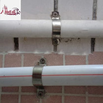 Abbasali Galvanized GI U Clamps Fastener Hanger Pipe Clamps Clip With Screw And Fischer, For Conduit Pipe Fixing Bracket And Support Water Pipe And Gas Pipe, Set Of 10 Pcs