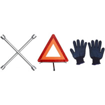 Abbasali 21, 19, 17, 23, Inch 4-Way Cross Wrench Heavy Duty Universal Lug Wrench Car Wheel Repair Tool With Safety Triangle & Safety Gloves For Car Tire Replacement