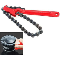 Abbasali 8 Inch Chain Wrench Oil Filter Wrench Spanner Adjustable Removal Universal Auto Car Repair Tools