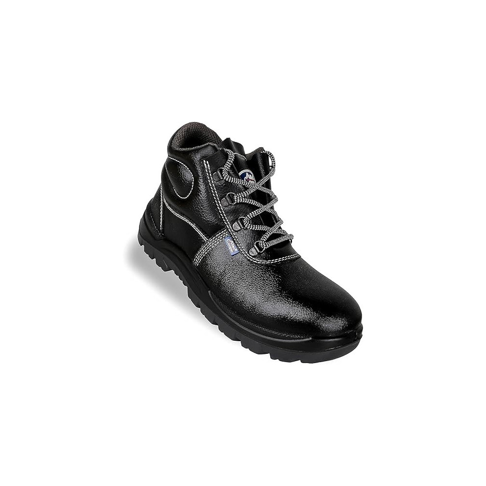Abbasali Performance Safety Shoe with Steel Toe Cap, Anti Skid Sole, Shock Absorbing, Heat, Oil, Acid And Water Resistant