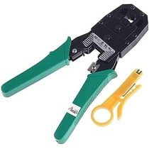 Abbasali Versatile Crimping Tool With Non-Slip Grips, Safety Lock, Ideal for Electrical, Automotive, and Network Applications