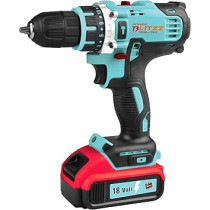 Abbasali 18V Cordless Drill with 2 Batteries - 10mm Chuck, Hand Powered