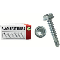 Alam Tech Alam Fasteners Self-Drilling Hex Head Screws 1-1/4 Inch Zinc Plated, 450 Pcs Pack