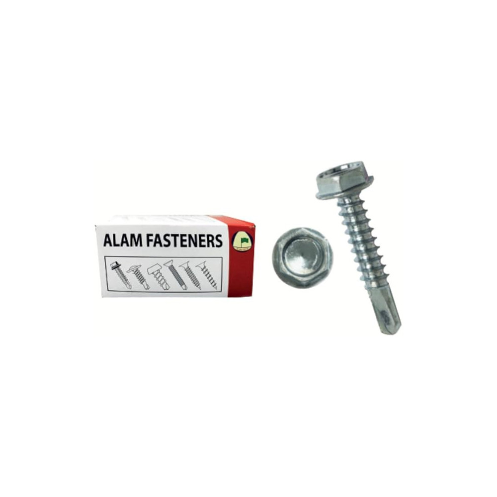 Alam Tech Alam Fasteners Self Drilling Screw Hex Head Zinc Plated 3/4 Inch X 10 Made In Taiwan, 1Pkt x 900 Pcs