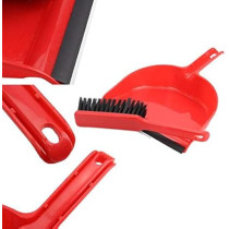Generic Durable Dustpan And Brush Set, Polymer Construction, Dust Clearing And Picking Tool Perfect For Home Or Office Use, Accommodates Any Broom/Hand Brush