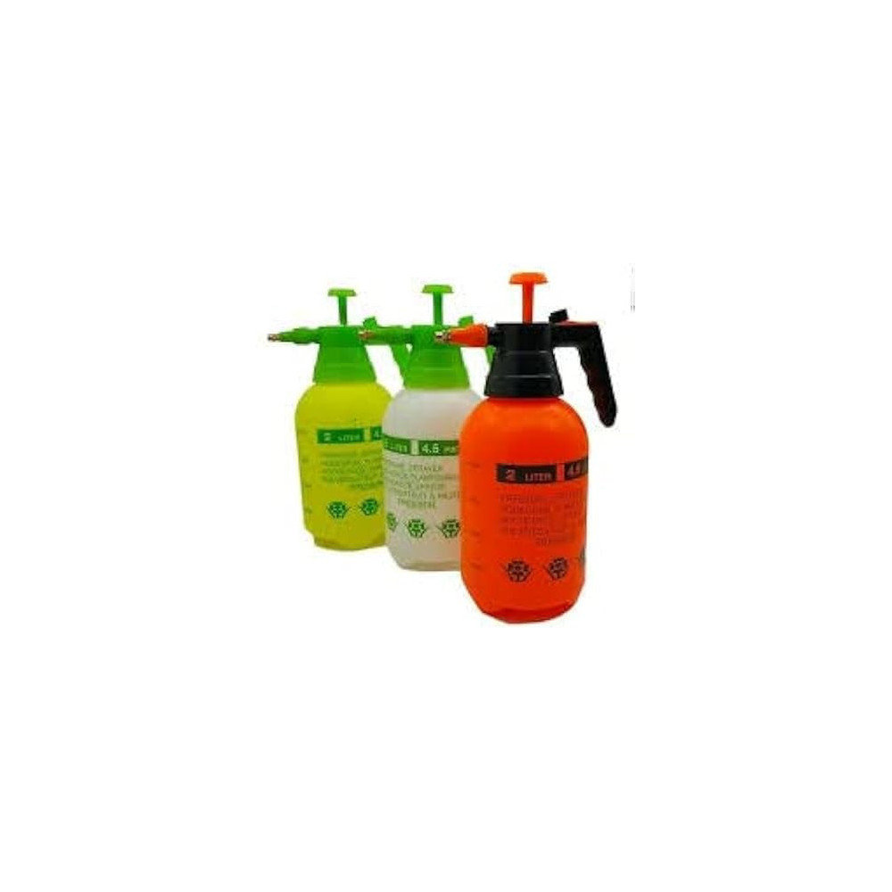 Abbasali One Hand Pressure Sprayer, Spray Bottle With Adjustable Pressure Nozzle, Ergonomic Grip, 2 Liter, For Gardening, Cleaning, Watering And General Use Spraying