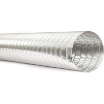 Abbasali Aluminium Rigid Flexible Duct For Dryer, Bathroom Or Kitchen Ventilation Air Conditioning Hvac 3 Meter, 6 Inch