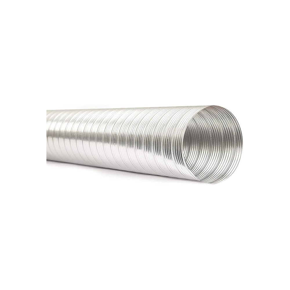Abbasali Aluminium Rigid Flexible Duct For Dryer, Bathroom Or Kitchen Ventilation Air Conditioning Hvac 3 Meter, 6 Inch