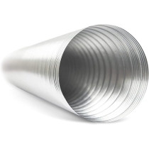 Abbasali Aluminium Rigid Flexible Duct For Dryer, Bathroom Or Kitchen Ventilation Air Conditioning Hvac 3 Meter, 6 Inch