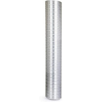Abbasali Aluminium Rigid Flexible Duct For Dryer, Bathroom Or Kitchen Ventilation Air Conditioning Hvac 3 Meter, 6 Inch