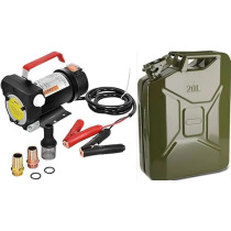 Abbasali On And Off Road Kit For The Suv, Car, Truck And Other Vehicles Include 20 Liter Metal Jerry Cane And Electric Fuel Pump Diesel Bio Kerosene Oil Transfer Extractor, 12 V