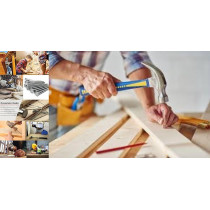 Abbasali High Strength Round Head Nails For Carpentry Hardware Electrical Etc 200Pcs In A Jar With Glove And Hammer, 1 Inch