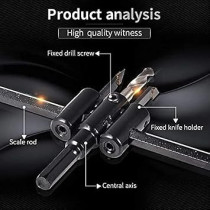 Abbasali 16Pcs Hole Saw Cutter Kit And Adjustable Circle Cutter For Wood, Plasterboard, Gypsum Board, Plastic