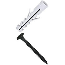 Abbasali Set Of 50 Nylone Plug With Black Screw