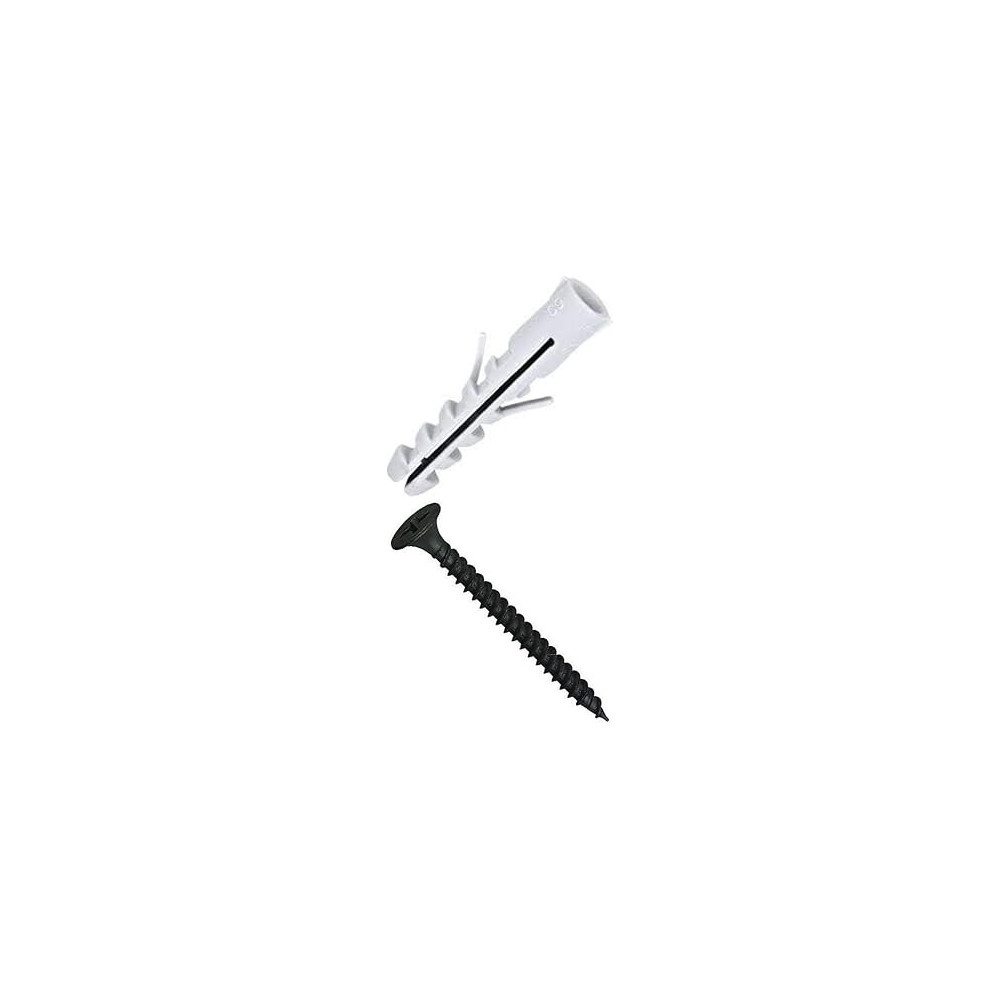 Abbasali Set Of 50 Nylone Plug With Black Screw