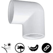 Abbasali PVC Female Elbow 90 Degree For Water Pipes Pack Of 5 Pieces, 1 Inch