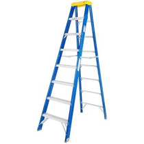 Abbasali 8Ft Fiberglass Step Ladder, 2.4M