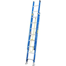 Abbasali 24Ft Fiberglass Double Extension Ladder, 7.3M