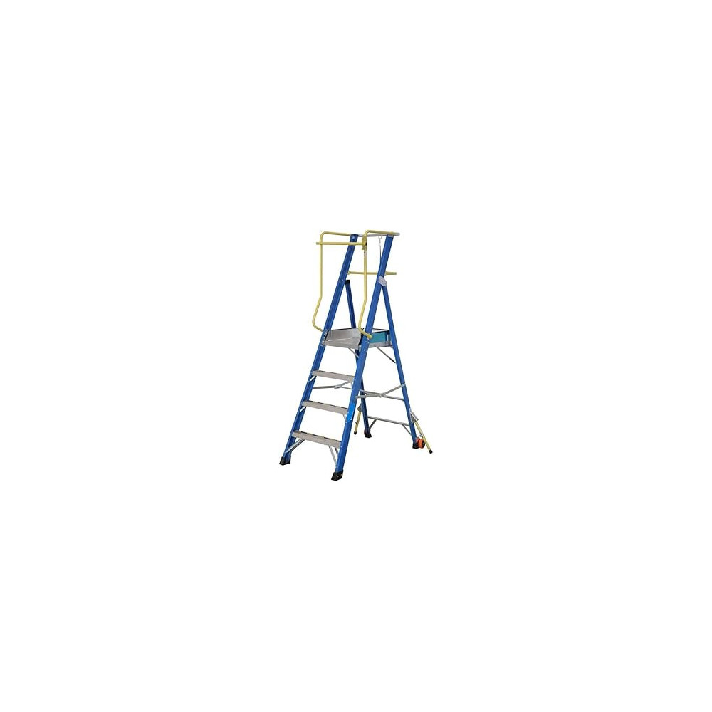 Abbasali 4Ft Fiberglass Platform Ladder, 2M