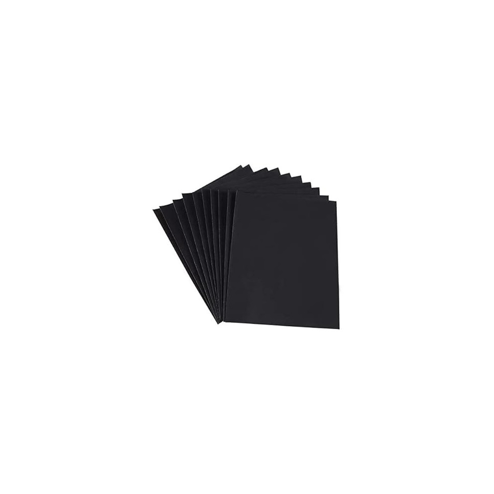 Abbasali 10 Pcs Waterproof Sheet Black Abrasive Paper For Automotive Body Working On Paint, Varnish, Furniture And Other Soft Metals Solid Surface Materials Sanding, Grit 80