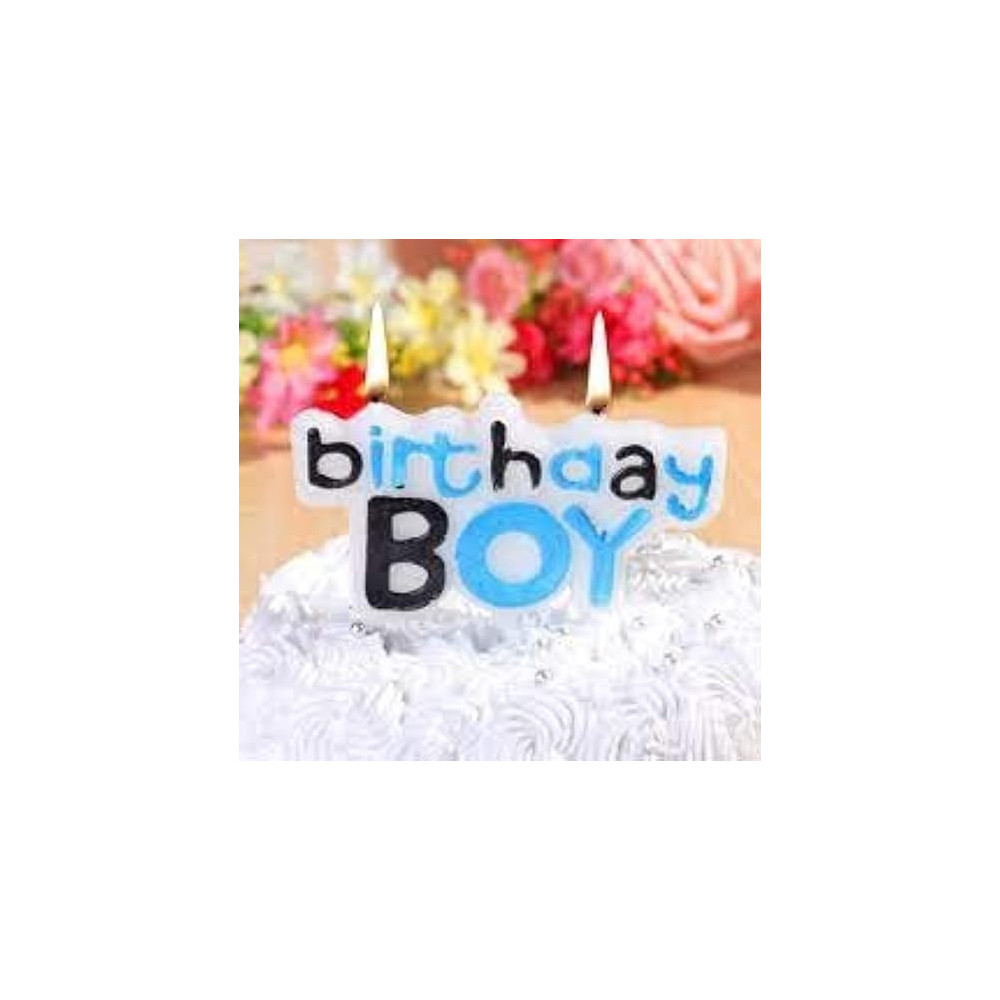 Abbasali Birthday Boy Theme Candle Set Of 1 For Baby Boy, Kids, 1St Birthday Cake Party Decoration