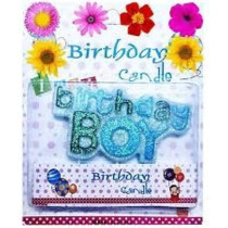 Abbasali Birthday Boy Theme Candle Set Of 1 For Baby Boy, Kids, 1St Birthday Cake Party Decoration