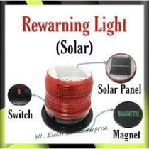 Abbasali Wireless Magnet Solar Warning Light Orange