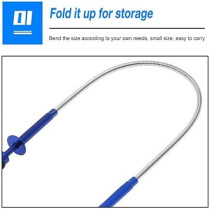 Abbasali Claw Magnetic Pick-Up Tool 4 Claws With Bright Led Light Flexible Spring Magnet