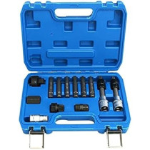 Abbasali 13Pcs Alternator Freewheel Pulley Removal Socket Bit Set Garage Tool, Alternator Clutch Pulley Removal Tool