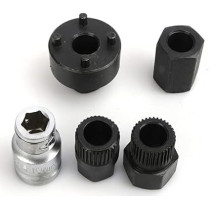 Abbasali 13Pcs Alternator Freewheel Pulley Removal Socket Bit Set Garage Tool, Alternator Clutch Pulley Removal Tool