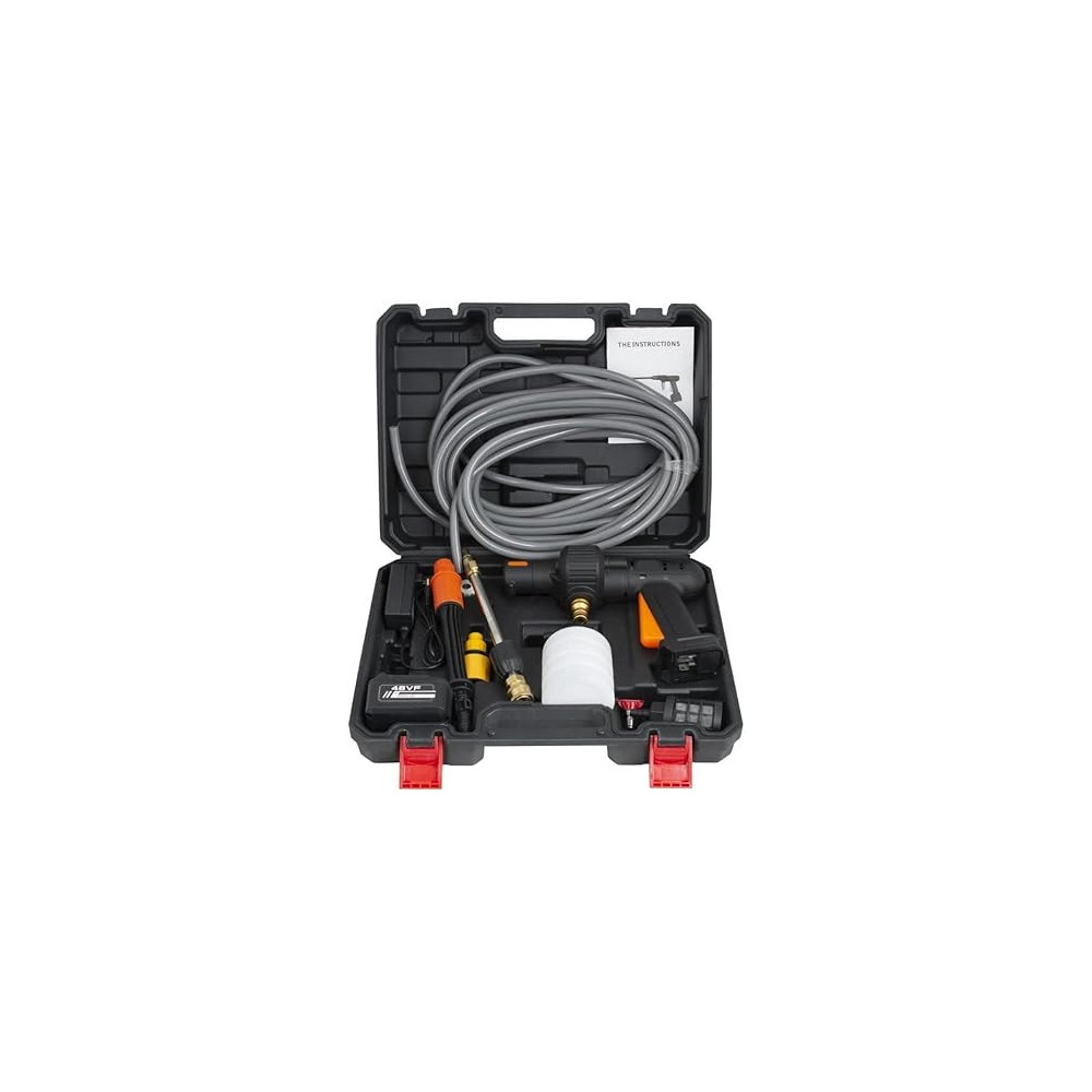 Abbas Ali Cordless Pressure Washer High Pressure Car Washer Cleaner Portable Electric Washer with Power Display Adjustable Nozzle