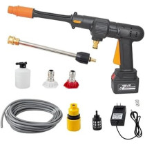 Abbas Ali Cordless Pressure Washer High Pressure Car Washer Cleaner Portable Electric Washer with Power Display Adjustable Nozzle