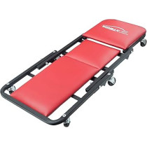 Abbas Ali Foldable Heavy Duty Z Creeper Seat Rolling Chair Mechanics Garage 2 in 1 Work Bench