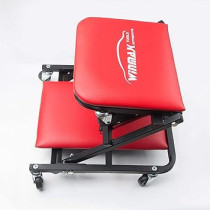 Abbas Ali Foldable Heavy Duty Z Creeper Seat Rolling Chair Mechanics Garage 2 in 1 Work Bench