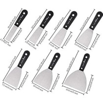 Abbas Ali 7 Pieces Filling Knife Wall Paint Scrapers and Putty Knives Wallpaper Scrapers Set with Anti-Slip Handle, Plastering Tools Filler Knives Set, Drywall Knife, Spackle Knife, Hand Tools