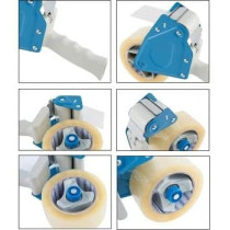 Abbas Ali Packing Tape Dispenser, Durable Handheld Adhesive Tape Industrial Gun For Shipping, Moving, Carton and Box Sealing, Fits 2 Inch Wide Rolls , 6 PCS TAPES