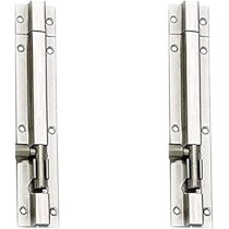 Generic Steel 6 Inch Tower Bolt for Door in Bathroom, Kitchen, Bedroom, Hotel Room , Pack of 2